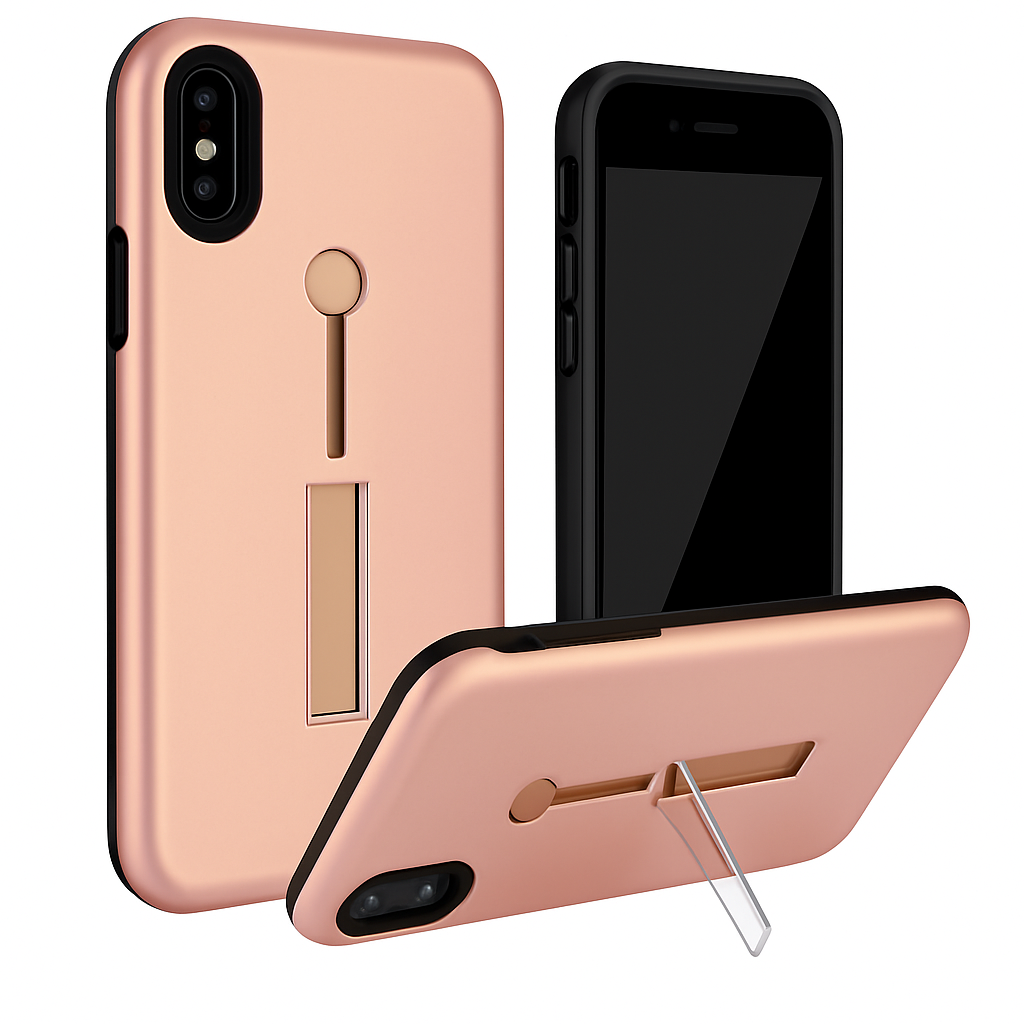 Finger Strap Phone Case with Kickstand for Secure Grip