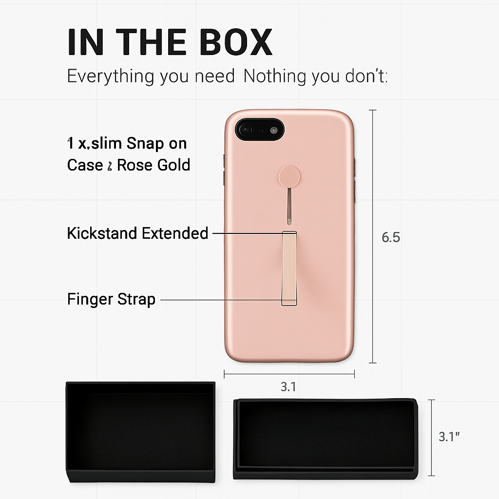 Slim Snap-on iPhone Case with Stand for Hands-Free Viewing