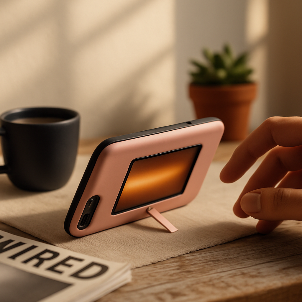 Slim Snap-on iPhone Case with Stand for Hands-Free Viewing