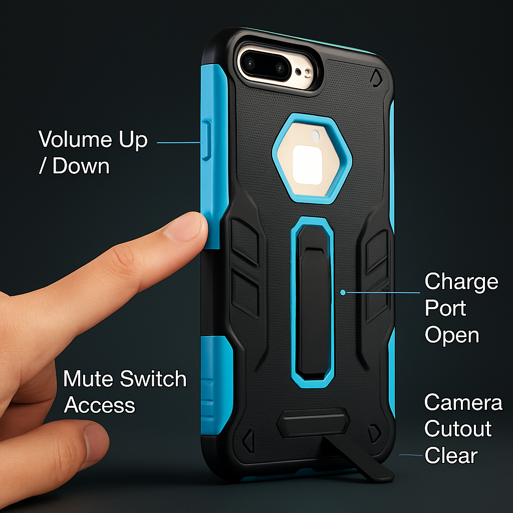Rugged Case for iPhone 8 Plus - Durable Protection, Grippy