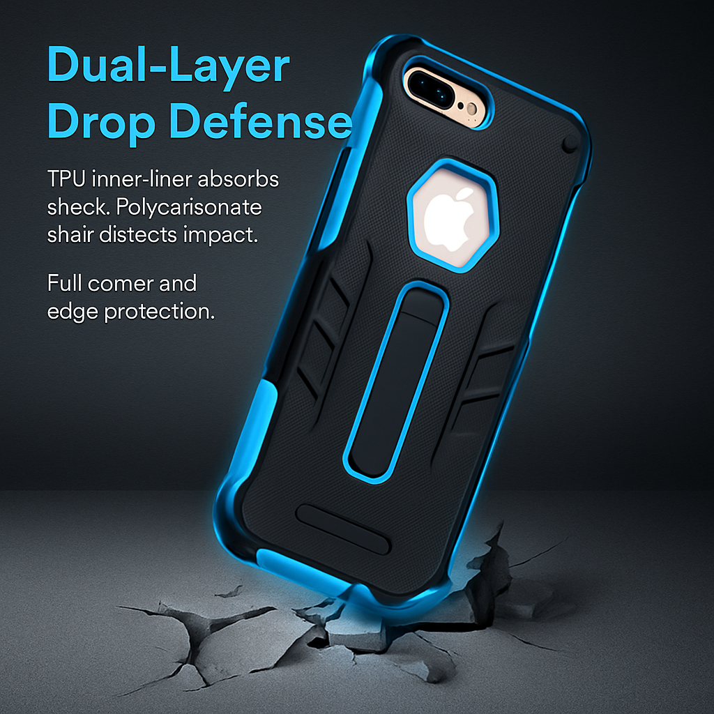 Rugged Case for iPhone 8 Plus - Durable Protection, Grippy