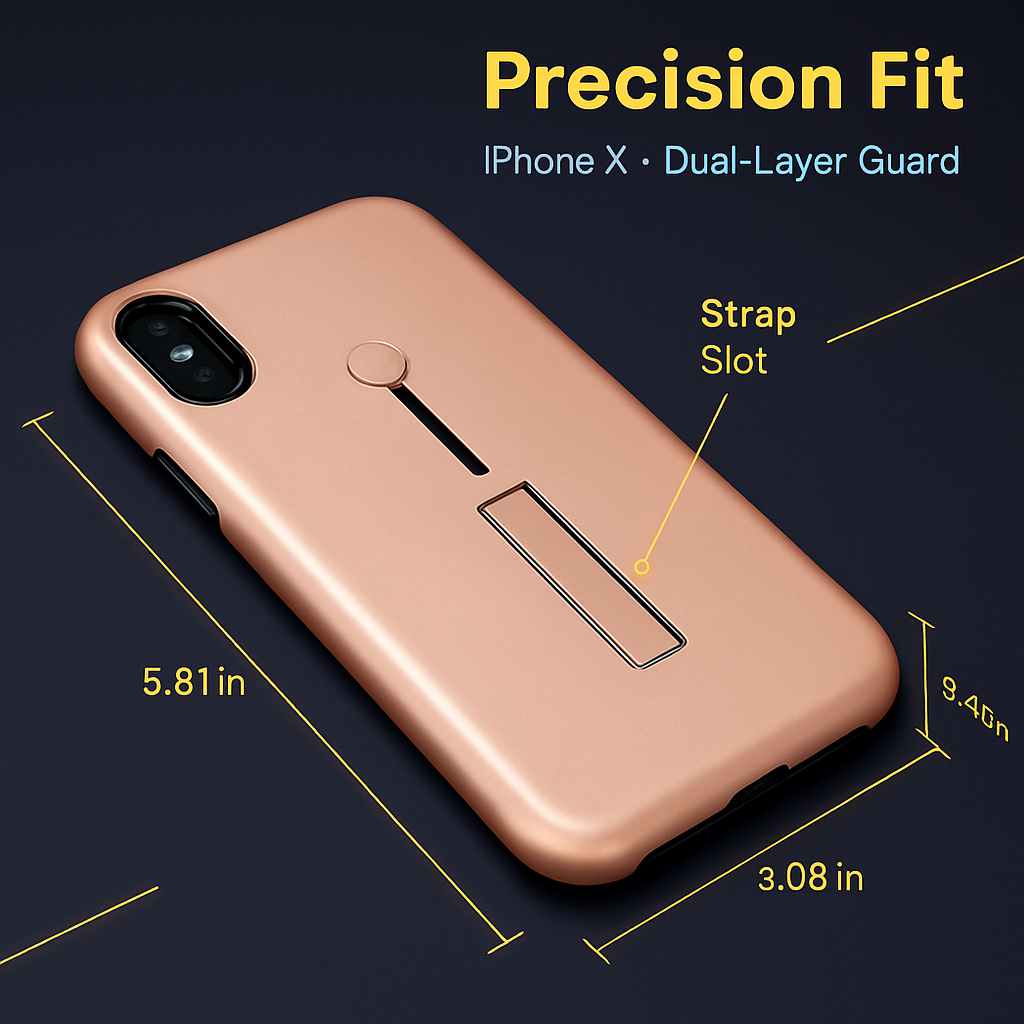Finger Strap iPhone X Case with Kickstand