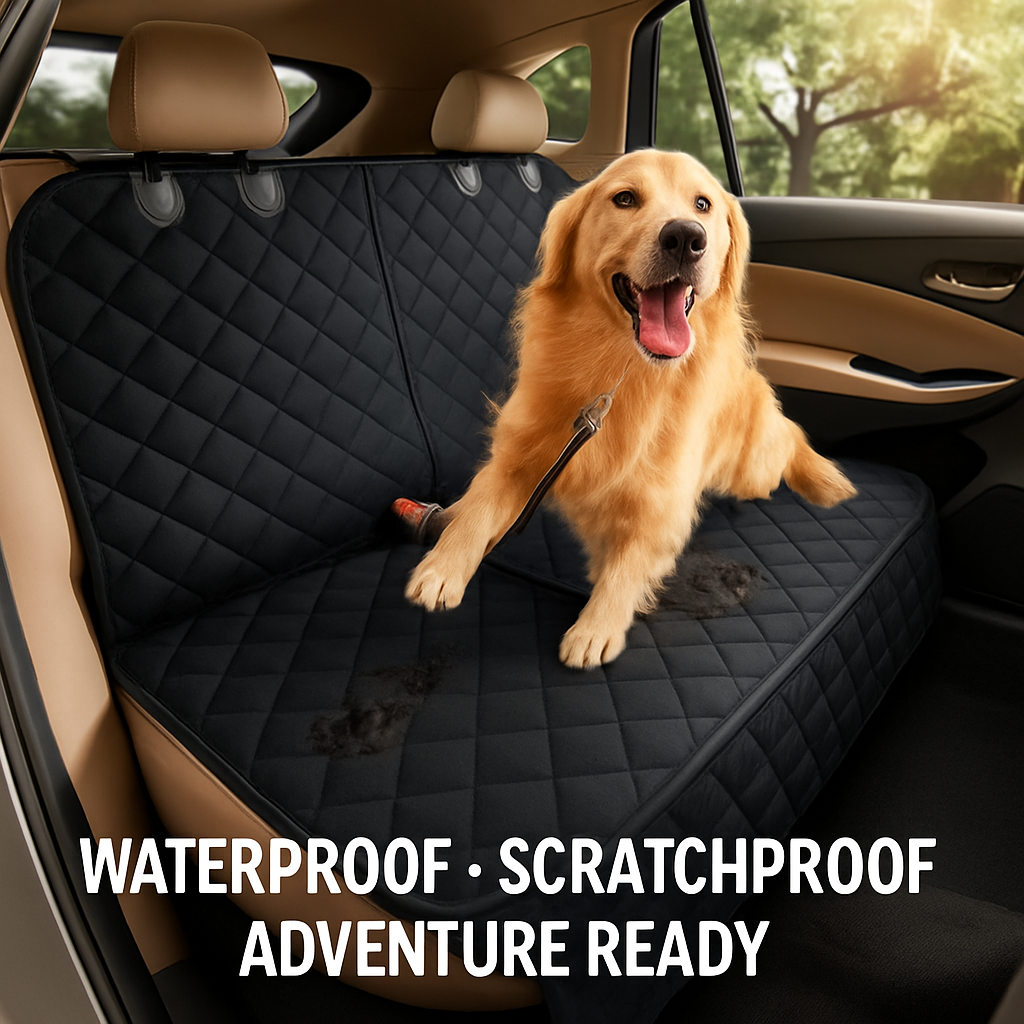 Dog Car Seat Cover for Cars with Back Seat Belt