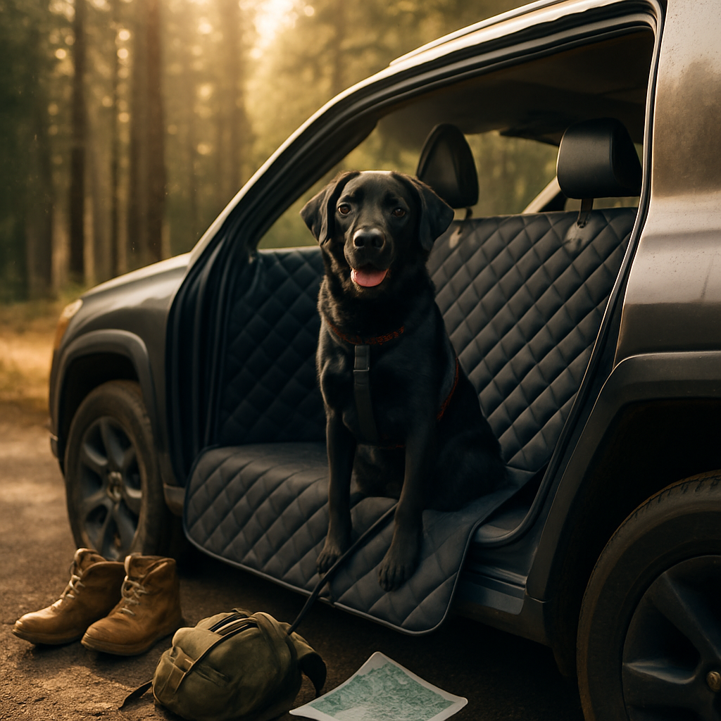 Dog Car Seat Cover for Cars with Back Seat Belt