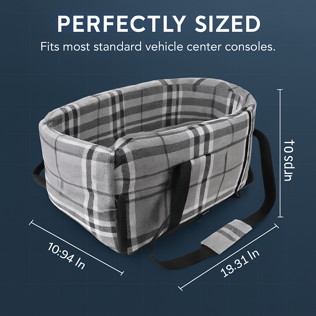 Pet Console Car Seat with Storage Pocket