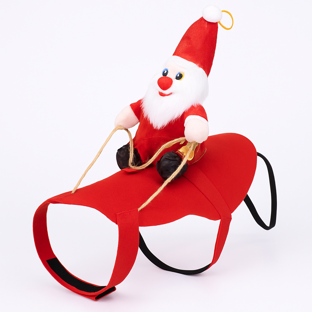 Pet Christmas Costume: Red Riding Santa Coat for Dogs