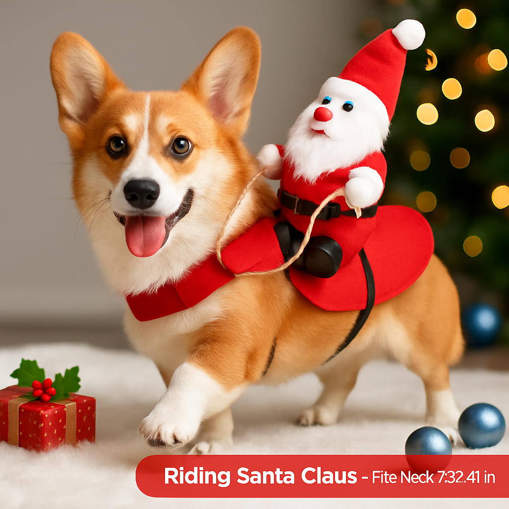 Pet Christmas Costume: Red Riding Santa Coat for Dogs