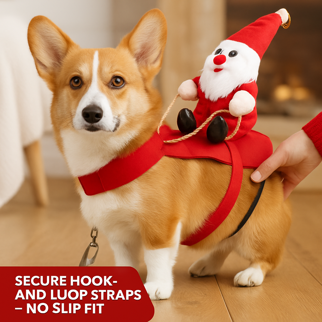 Pet Christmas Costume: Red Riding Santa Coat for Dogs