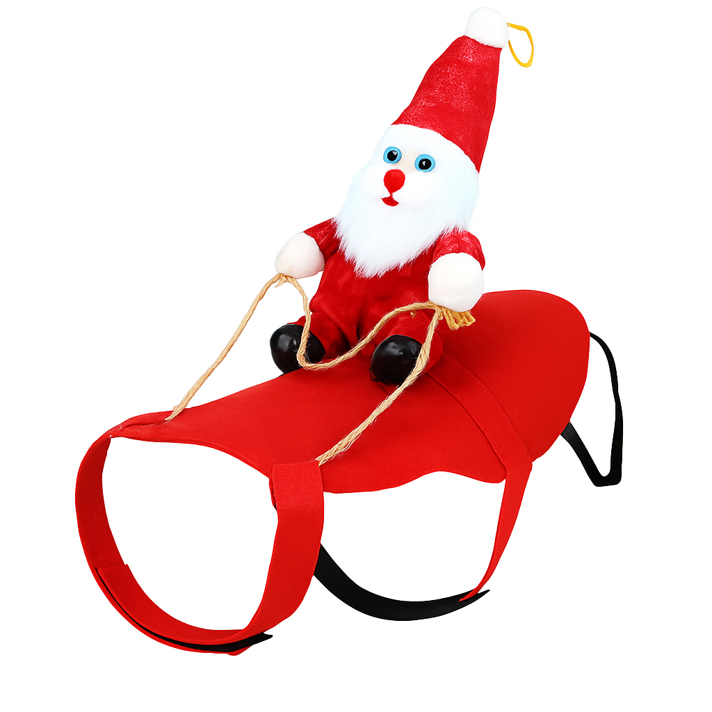 Pet Christmas Costume: Red Riding Santa Coat for Dogs