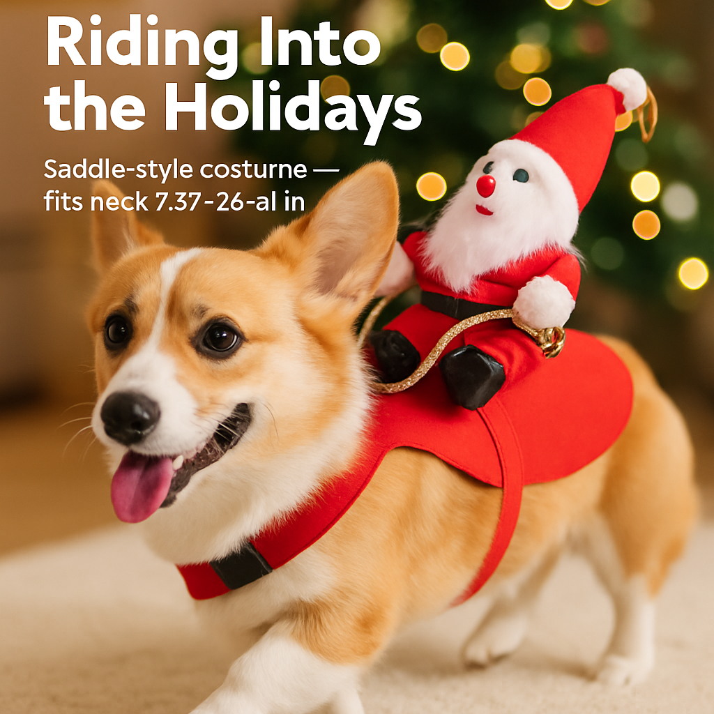 Pet Christmas Costume: Red Riding Santa Coat for Dogs