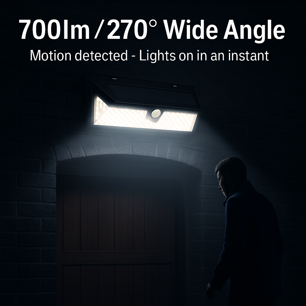 Solar Wall Light with Motion Sensor for Outdoors
