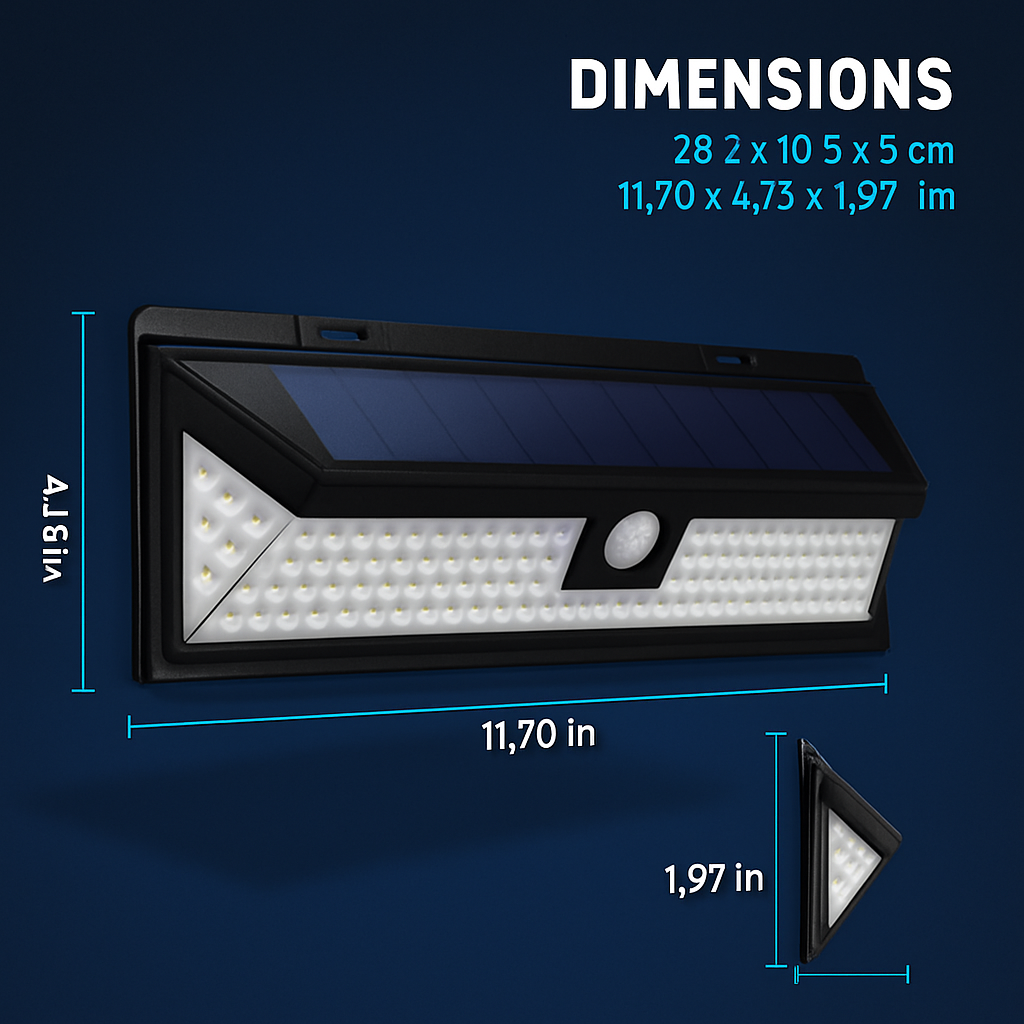 Solar Wall Light with Motion Sensor for Outdoors