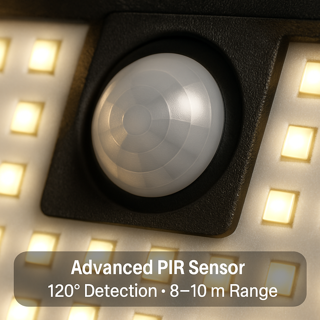 Solar Wall Light with Motion Sensor for Outdoors