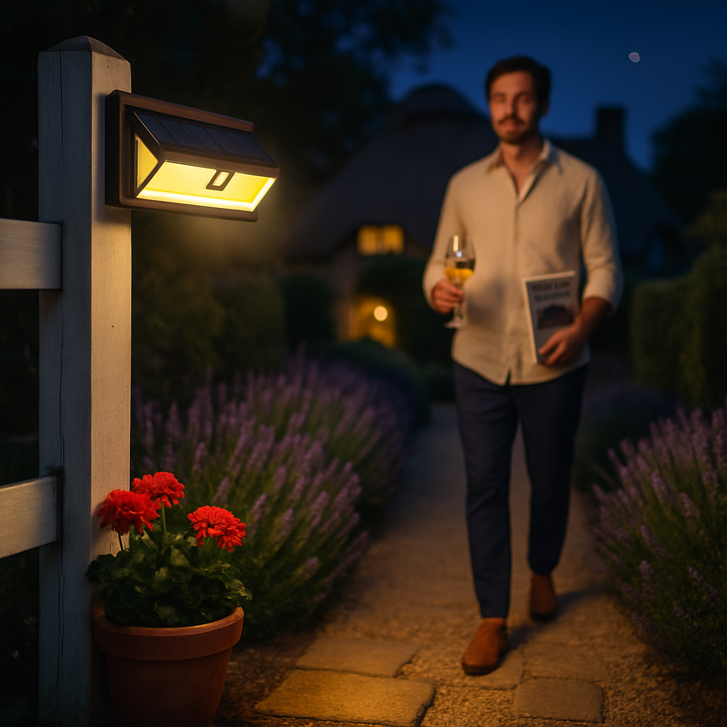 Outdoor Solar Wall Light with Motion Sensor