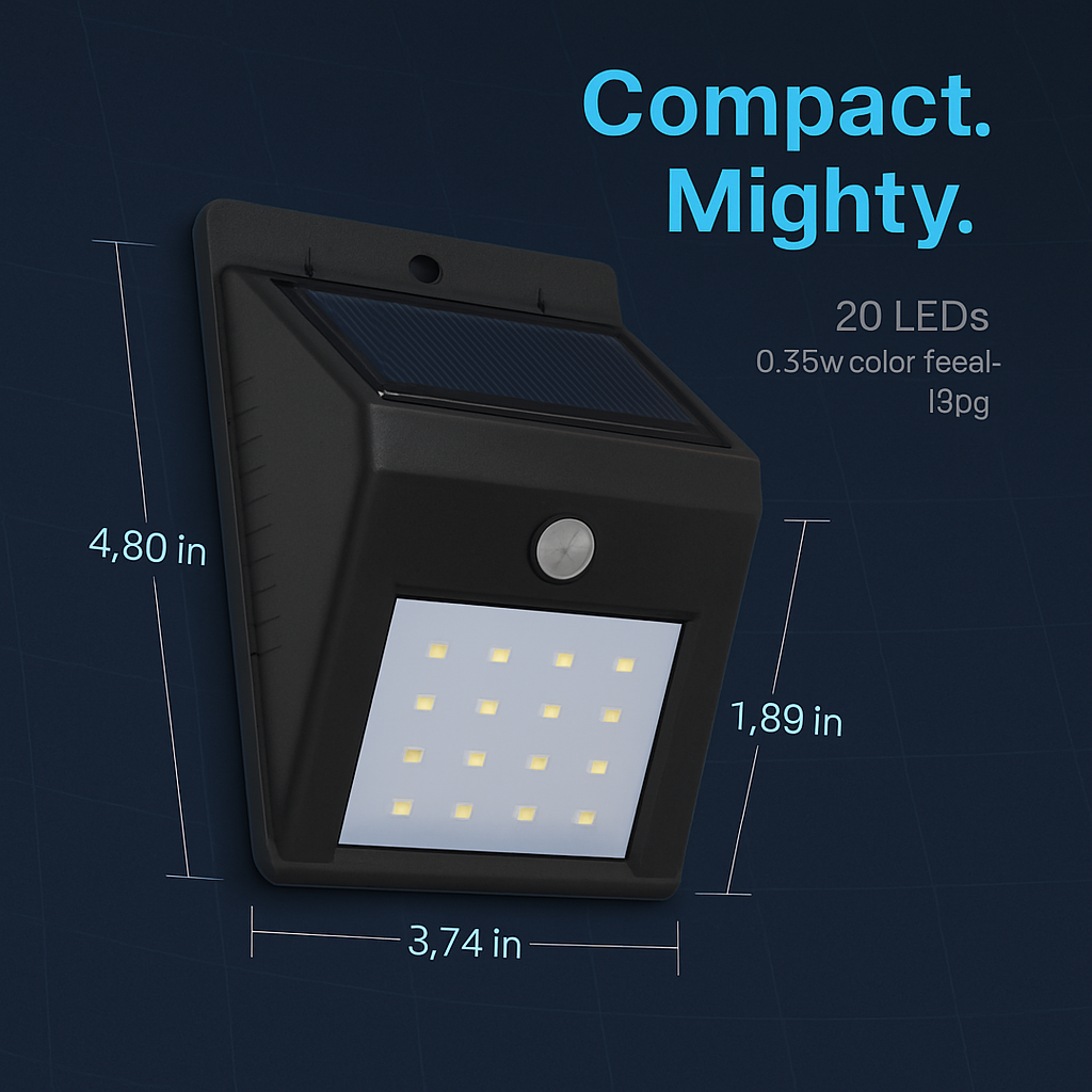Solar Motion Sensor Light for Outdoor Security