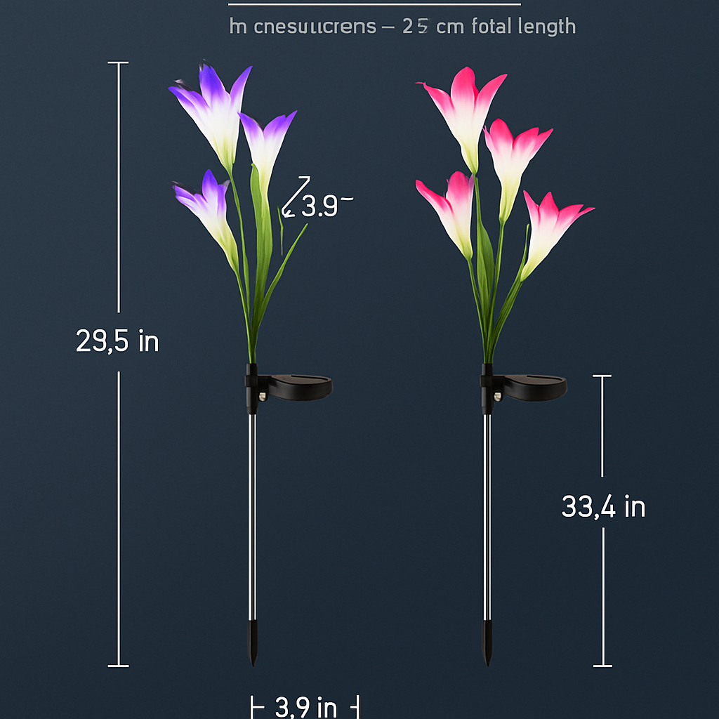 Lily Solar Garden Lights with Color-Changing LEDs