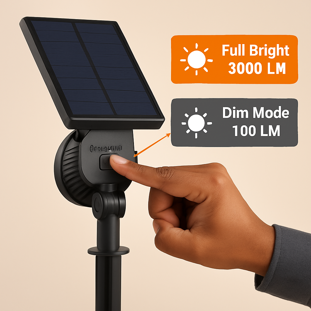 Outdoor Solar Spotlight for Walls and Pathways