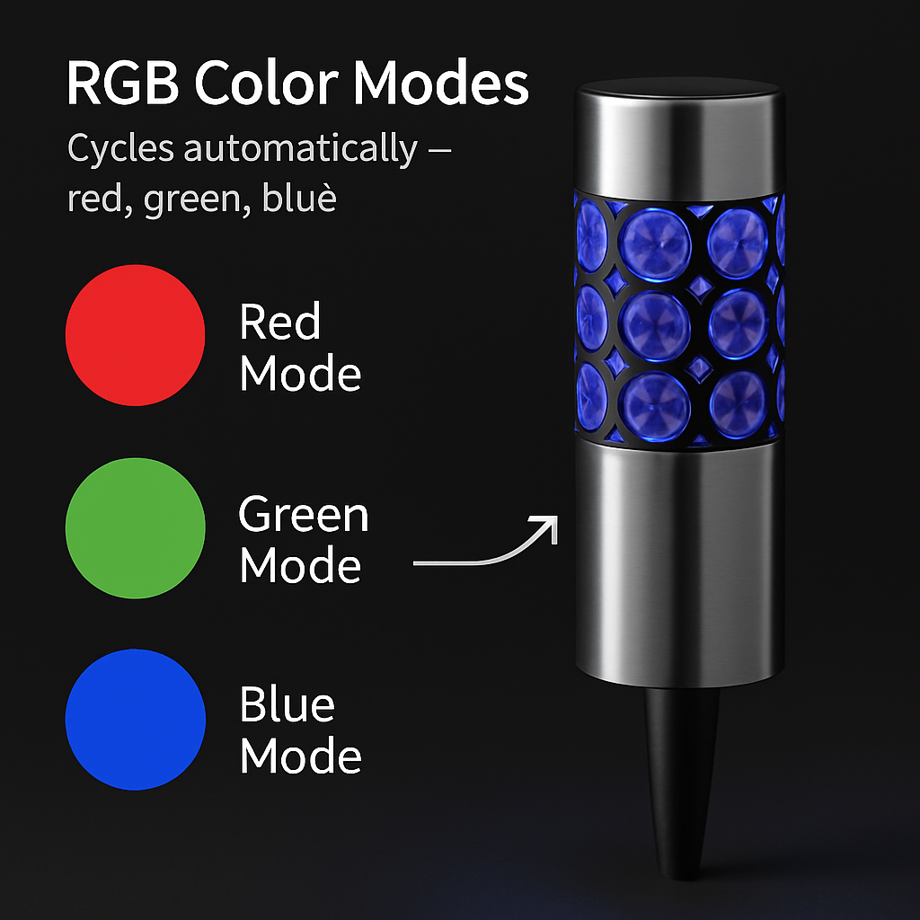 Outdoor Solar RGB Garden Lamp for Pathways