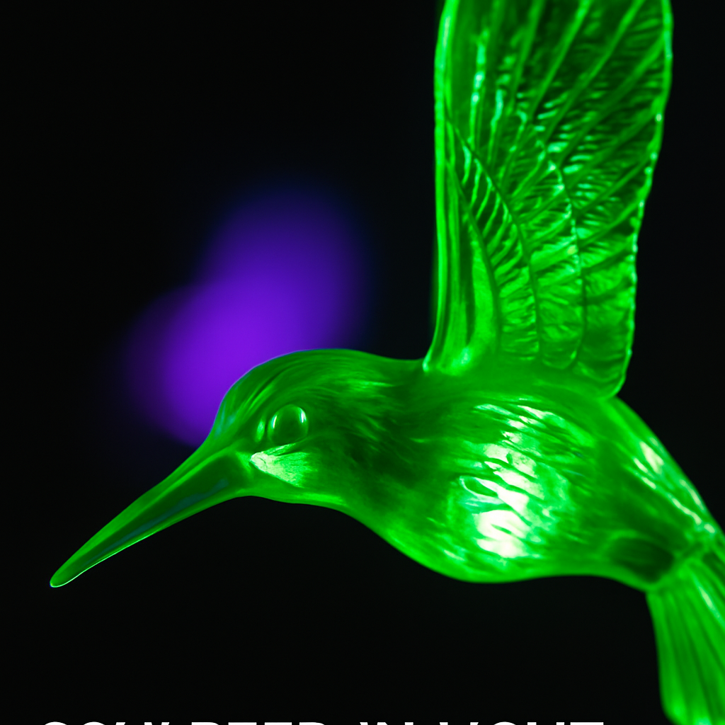 Solar Hummingbird Wind Chime Color Changing