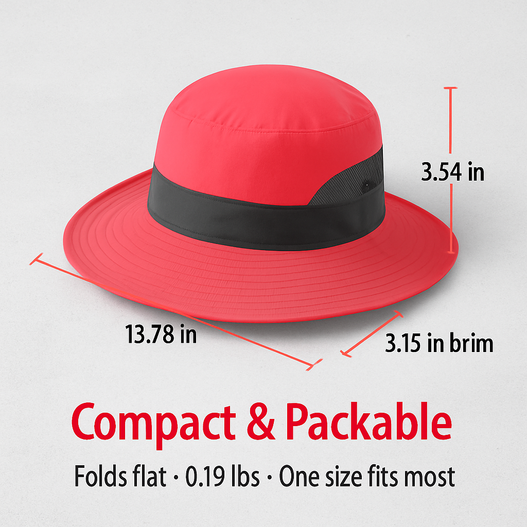Women's Summer Sun Bucket Hat with Foldable Wide Brim
