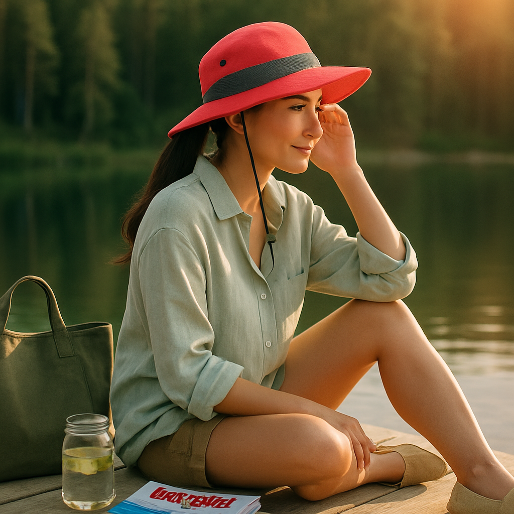 Women's Summer Sun Bucket Hat with Foldable Wide Brim