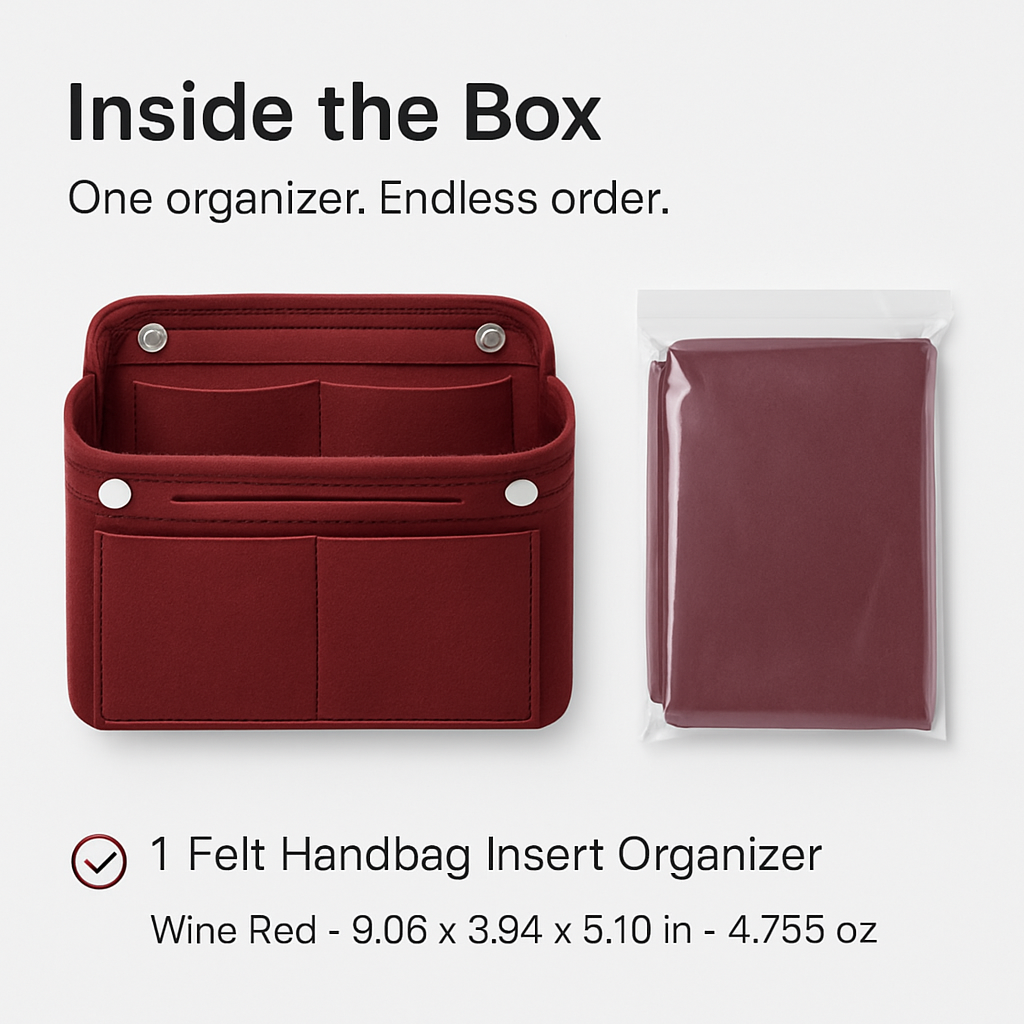 Felt Handbag Insert Organizer for Purses and Totes