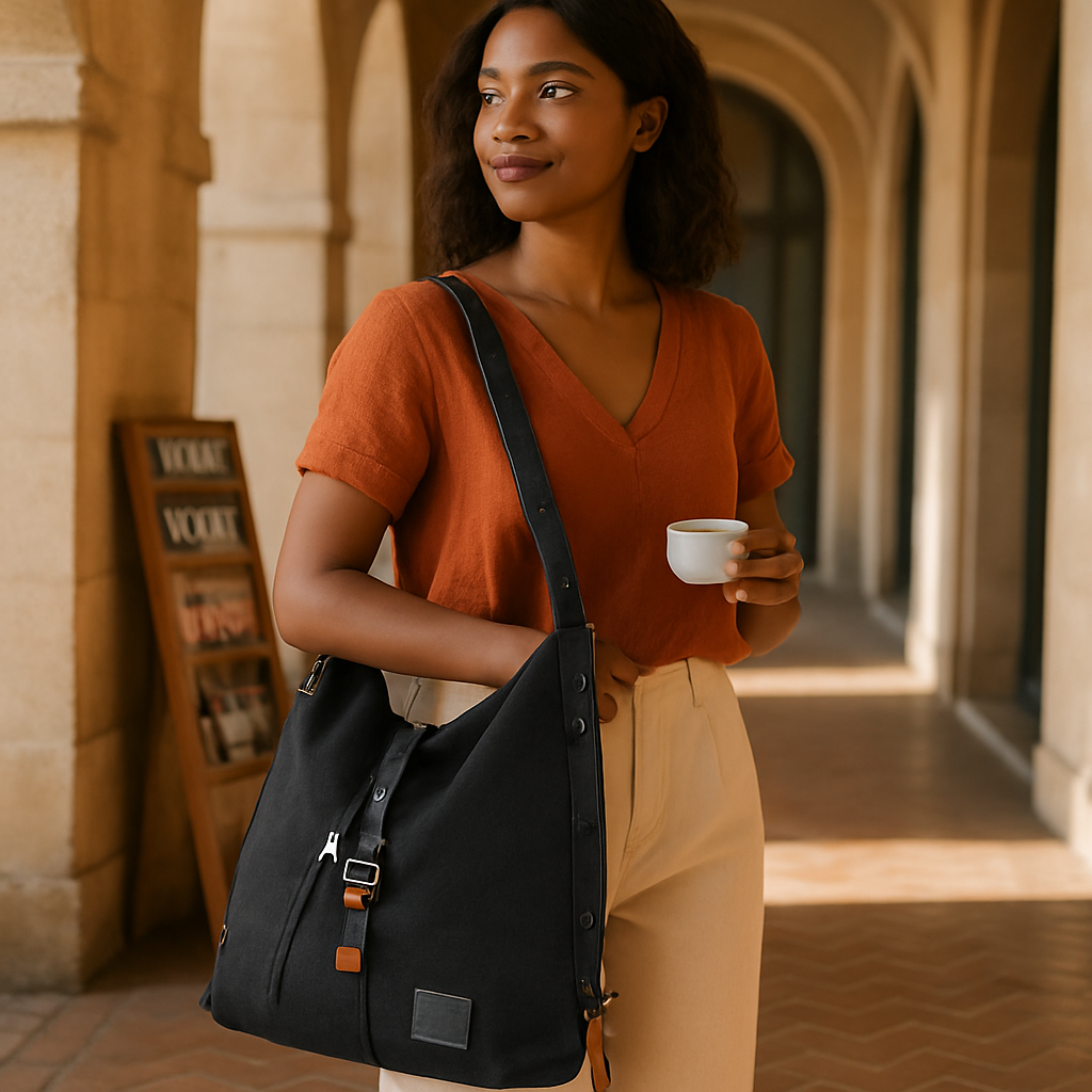 Ladies Canvas Tote Bag with Adjustable Shoulder Strap