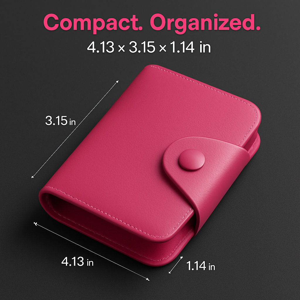Credit Card Holder Wallet with Snap Closure