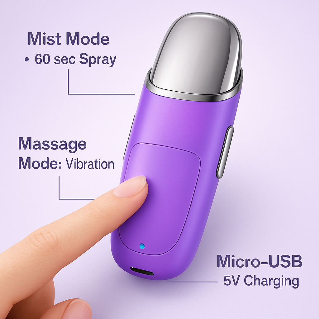 Facial Mister Nano Mist Sprayer - Violet