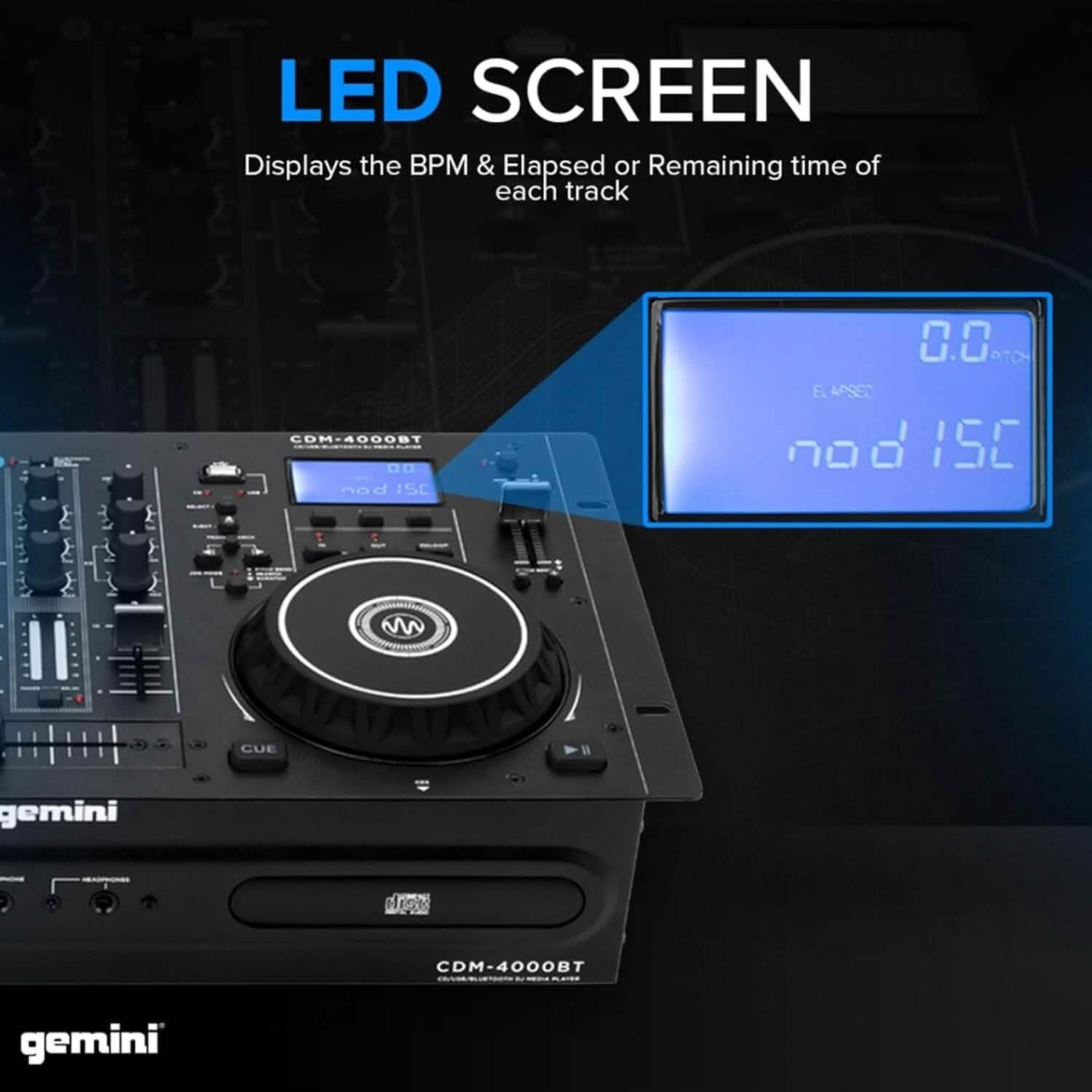 Gemini Sound CDM-4000BT DJミキサー（リファービッシュ品）