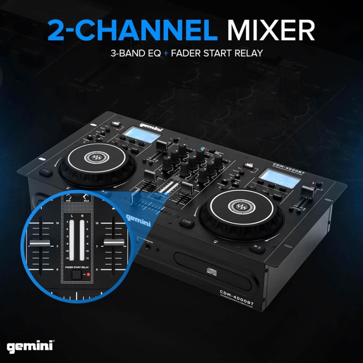 Gemini Sound CDM-4000BT DJミキサー（リファービッシュ品）