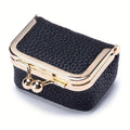Genuine Leather Vintage-Inspired Coin Purse with Kiss Lock