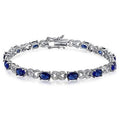 Bracelet tennis saphirs et diamants véritables par Valencia Gems