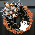 Ghost Halloween Wreath Front Door Décor