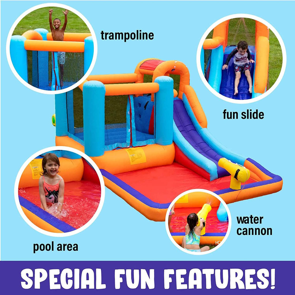 Giant Bounce House Water Slide with Pool Area