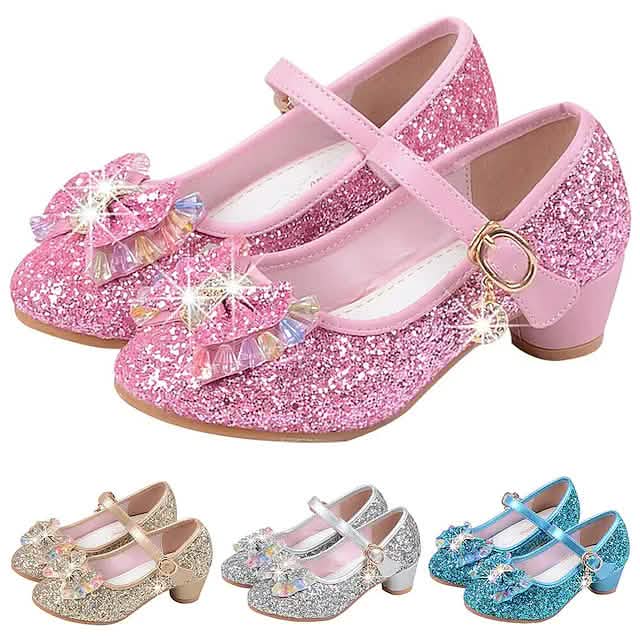 Talons Filles Soirée Mary Jane Escarpins Basiques Robe Nœud en Cristal