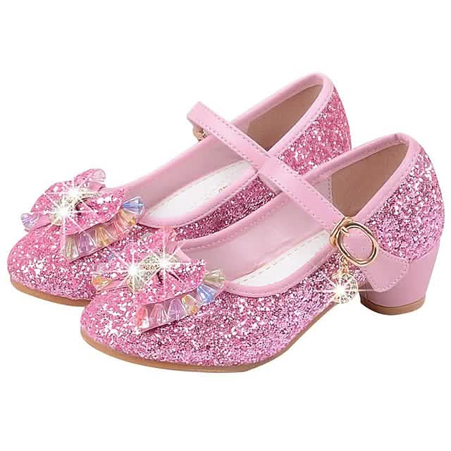 Talons Filles Soirée Mary Jane Escarpins Basiques Robe Nœud en Cristal