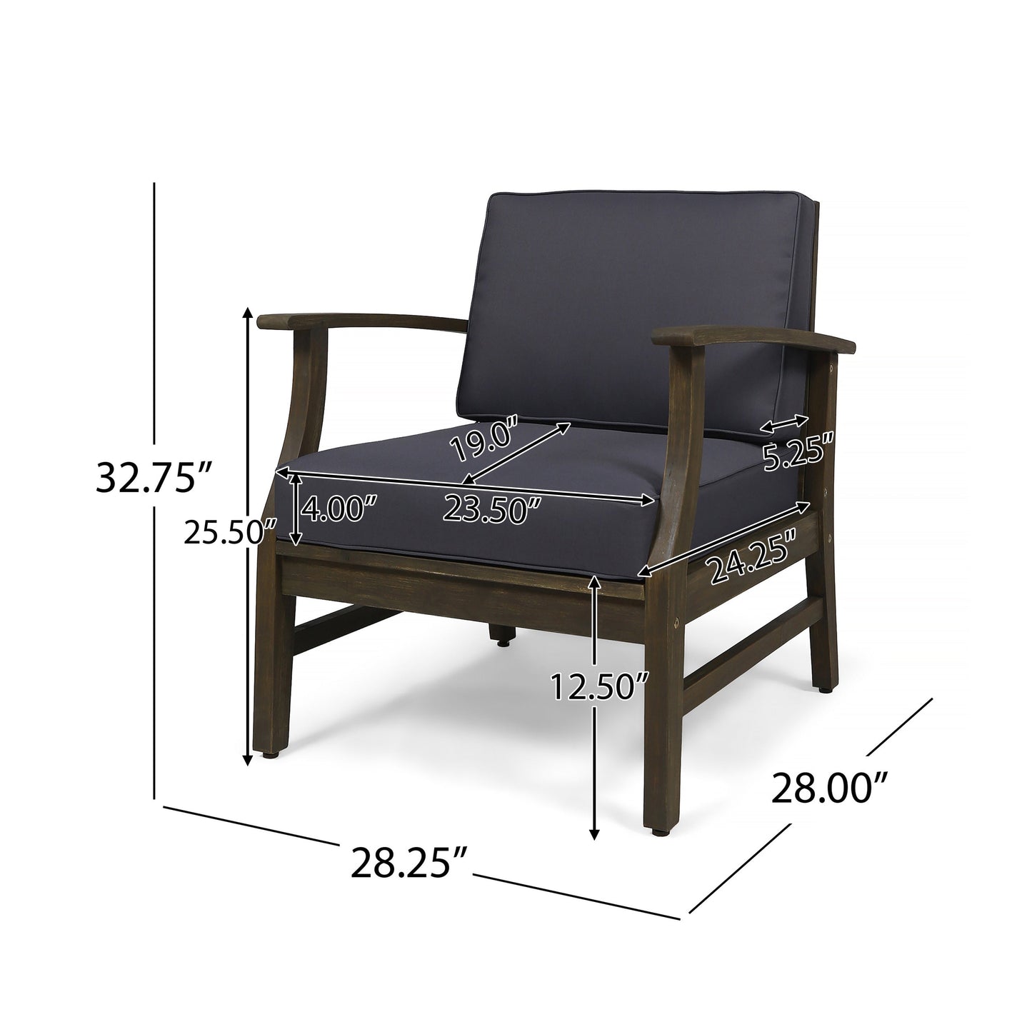 Perla Club Chairs Set of 2, Dark