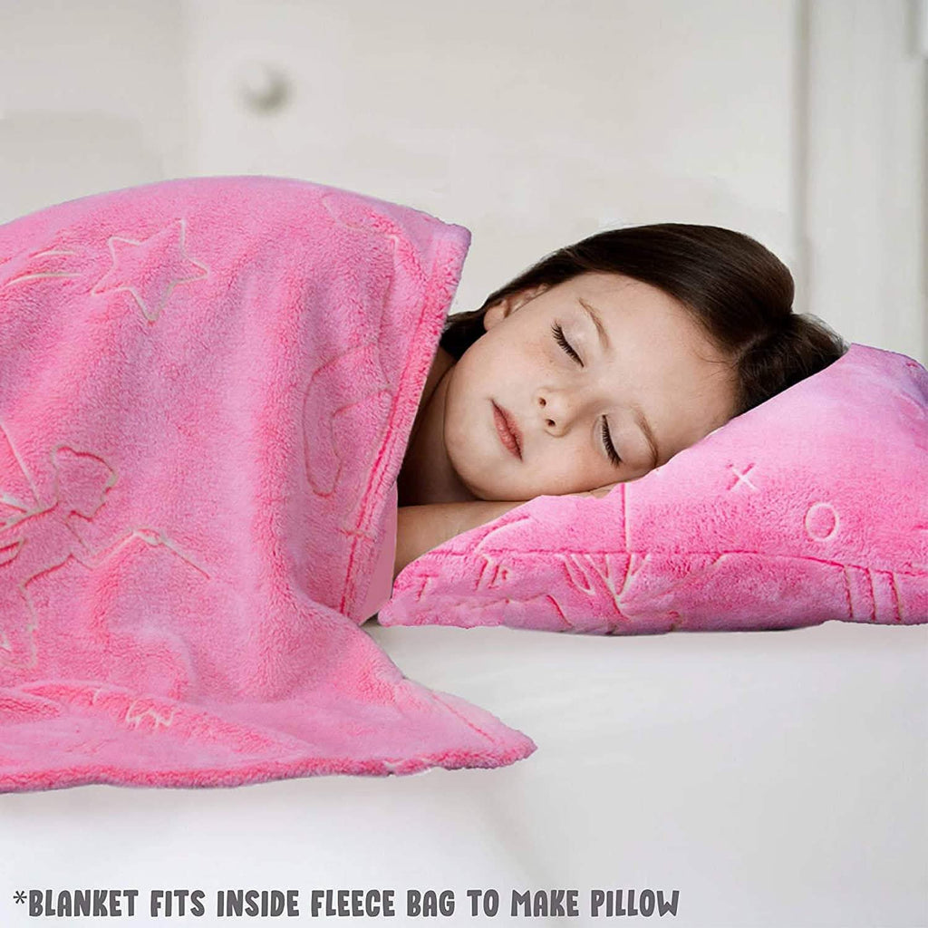 Couverture et sac oreiller licorne phosphorescents Glo-Fun