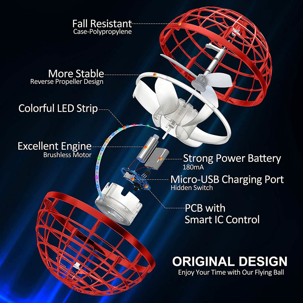 飛行オーブボール 充電式ブーメランスピナー UFOドローンおもちゃ