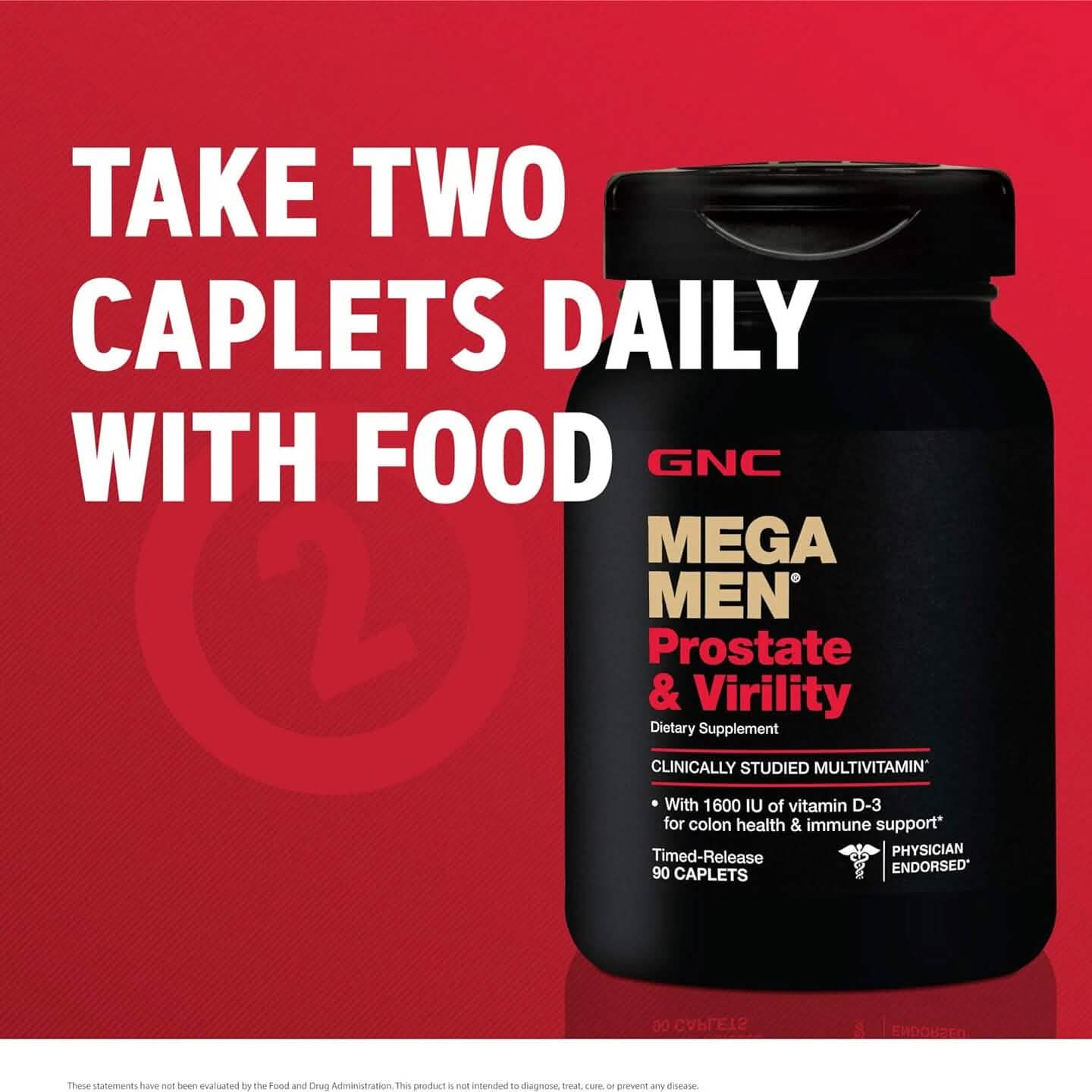 GNC Mega Men Prostate and Virility Supports Optimal Sexual Health and Prostate Health 90 Caplets