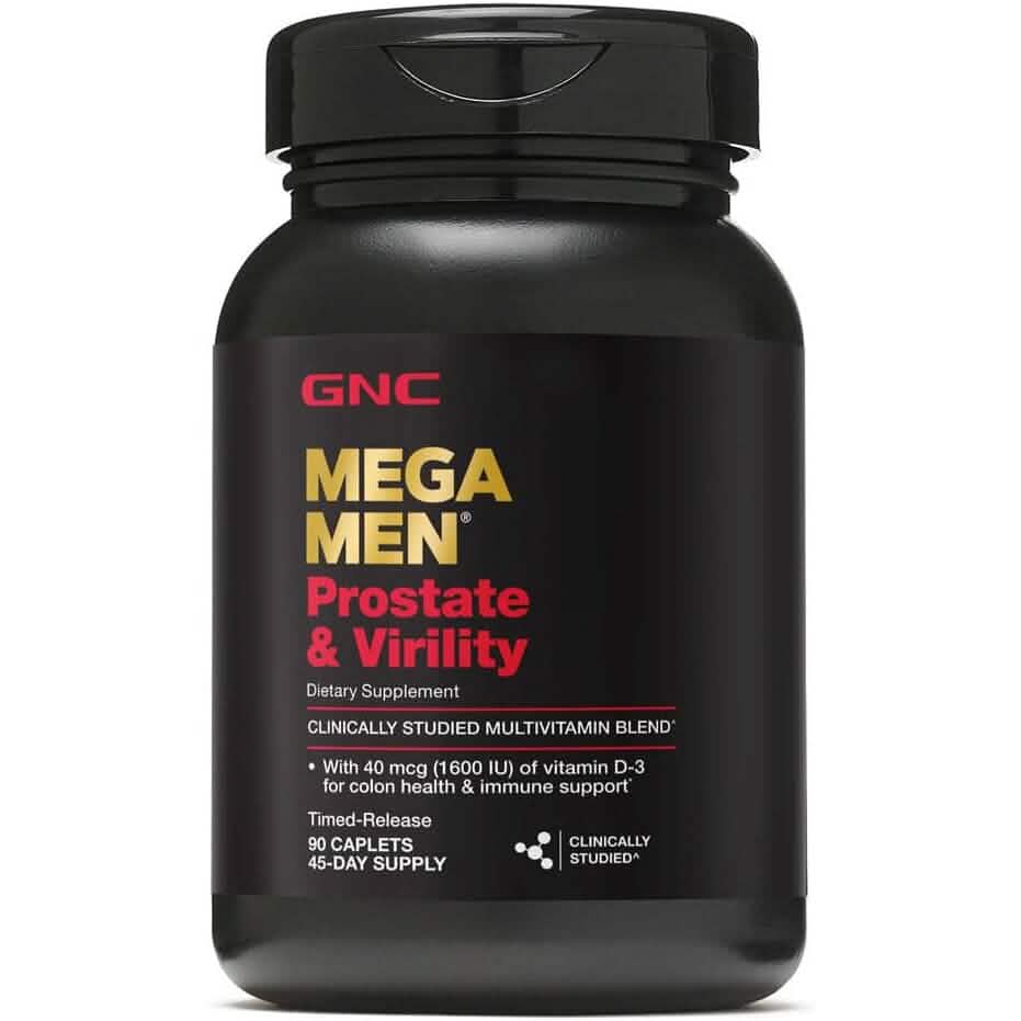 GNC Mega Men Prostate and Virility Supports Optimal Sexual Health and Prostate Health 90 Caplets