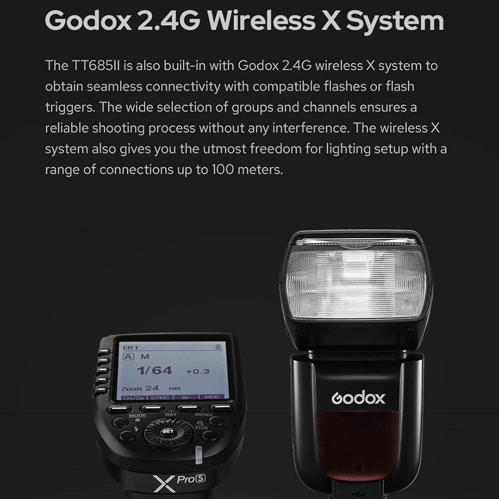 Godox カメラフラッシュ スピードライト Sony TT685IIS TT685II-S 2.4G ワイヤレス HSS GN60 フラッシュ（リファービッシュ品）