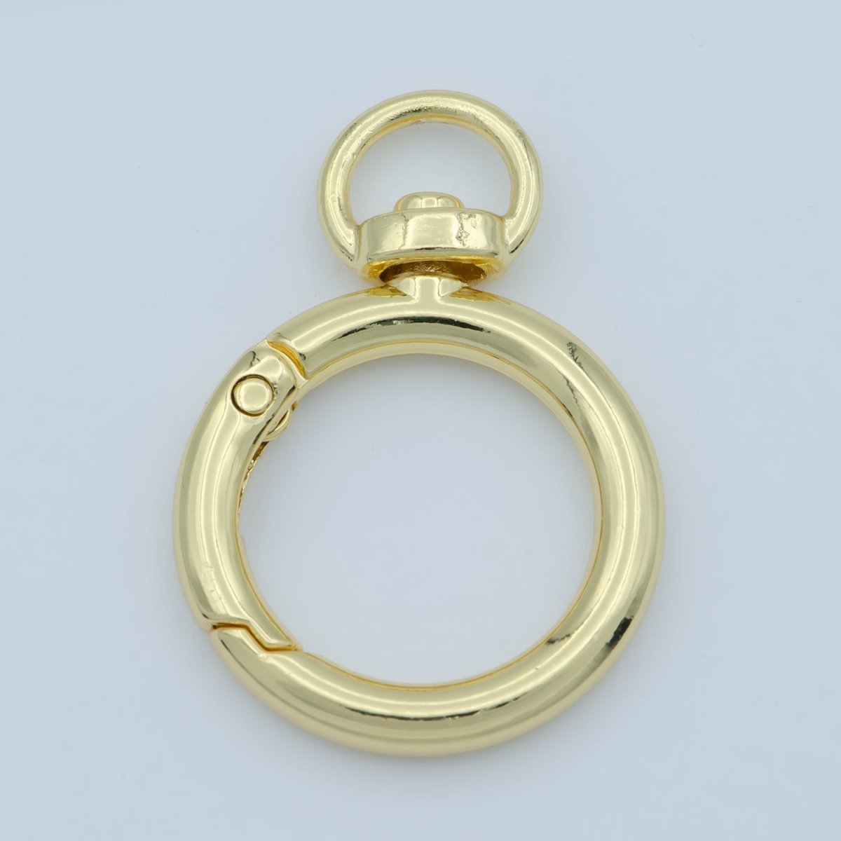 Gold Circle Round Push Gate Ring Clasp For Jewelry Making DIY Supplies  L-338