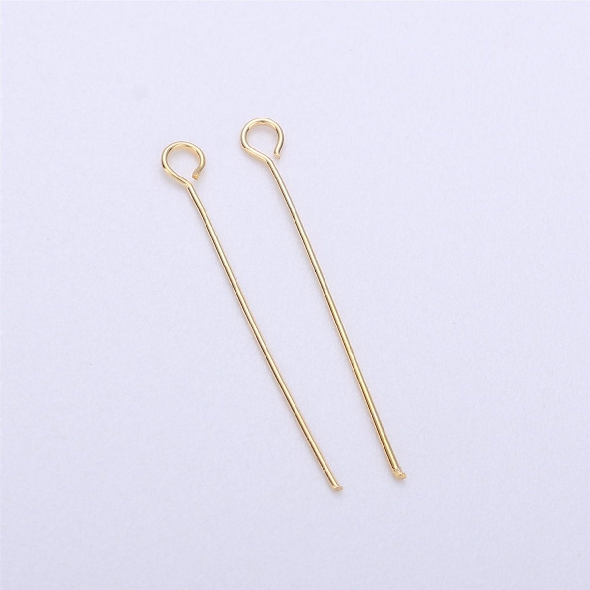 Gold Eye Pin Silver Rose Gold Black Open Eyepins Headpins 0.7mm (21 Gauge) by 20mm, 30mm, 35mm Jewelry Making Craft Supply DIY Finding L-537 L-538 L-549