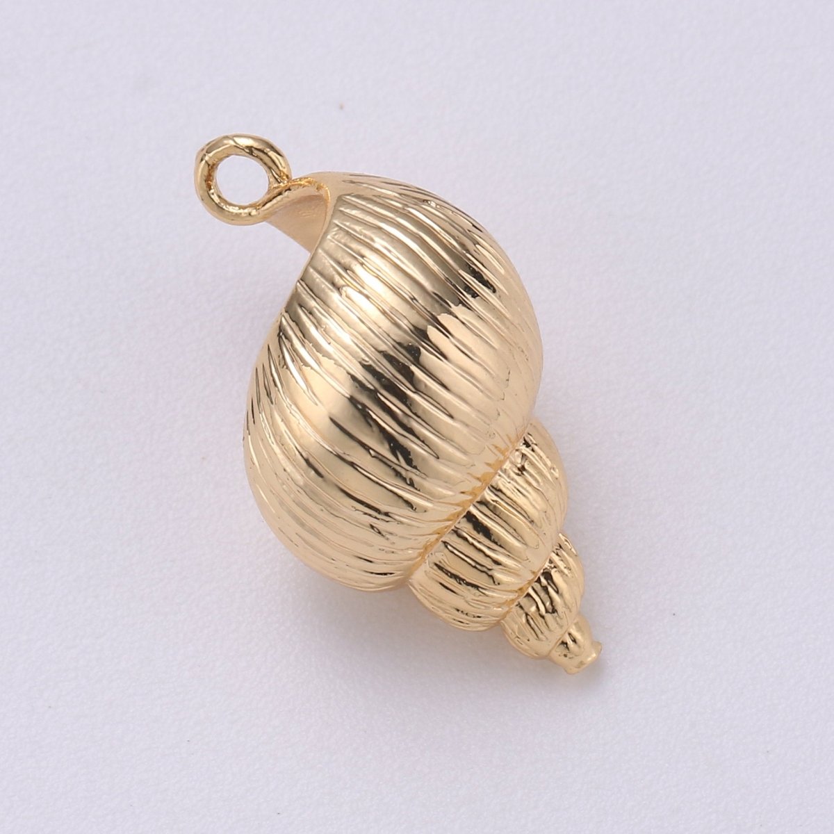 Gold Fill Conch Shell, Crown Conch, Shell, Ocean, Beach, Sea, DIY Necklace Bracelet Charm Pendant Findings Bead Connector for Jewelry Making C-416