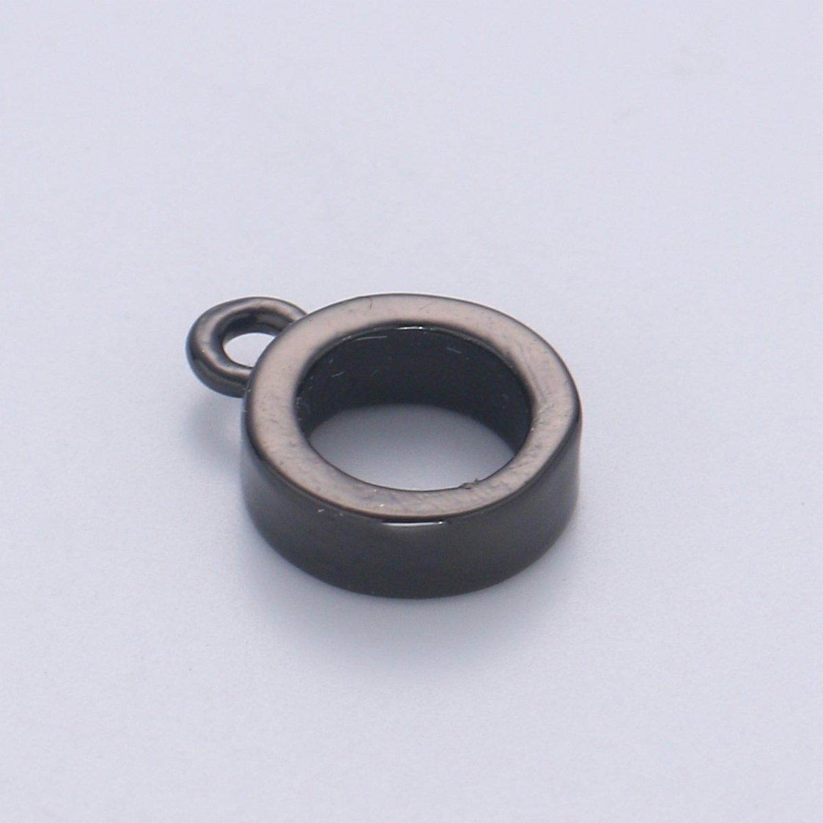 Gold Filled Minimalist Charm Pendant Bail Rondelle Drop Findings in Gold, Black, Rose Gold & Silver |  L295 - L298