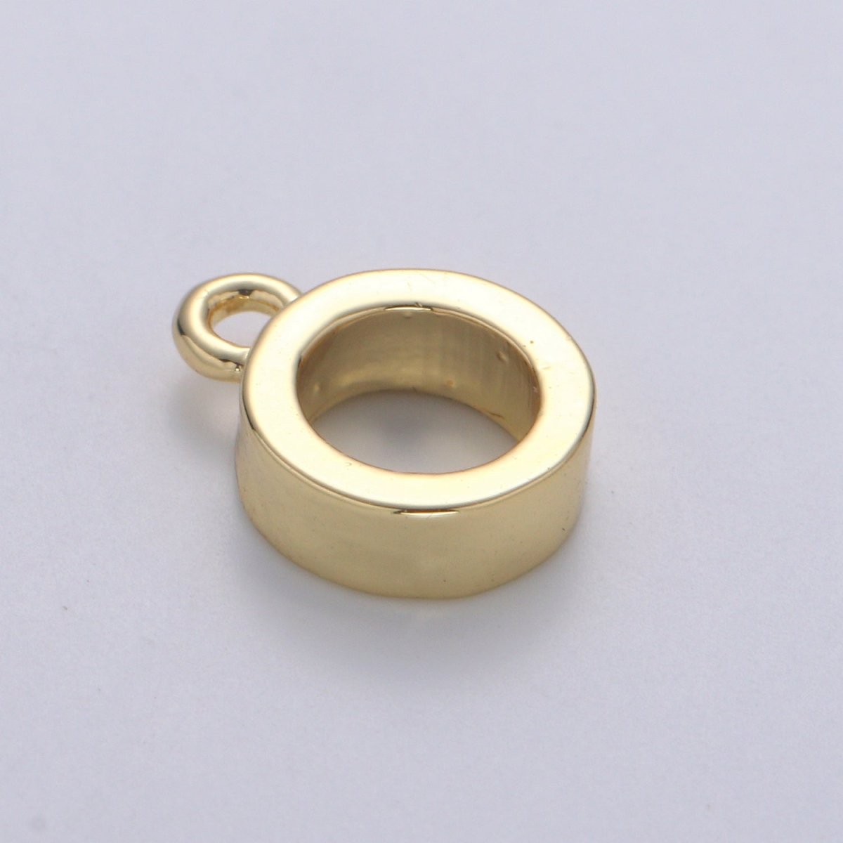 Gold Filled Minimalist Charm Pendant Bail Rondelle Drop Findings in Gold, Black, Rose Gold & Silver |  L295 - L298
