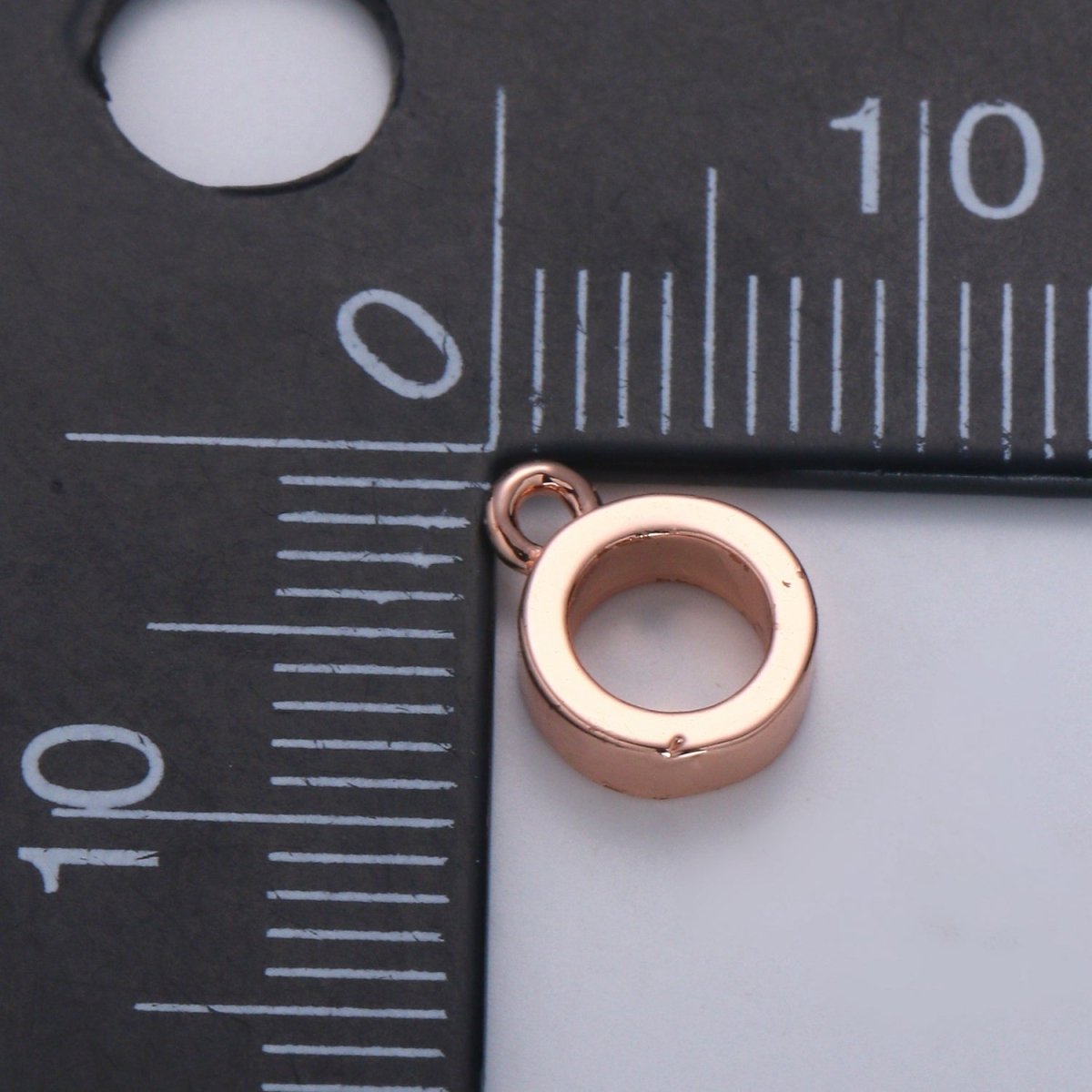 Gold Filled Minimalist Charm Pendant Bail Rondelle Drop Findings in Gold, Black, Rose Gold & Silver |  L295 - L298
