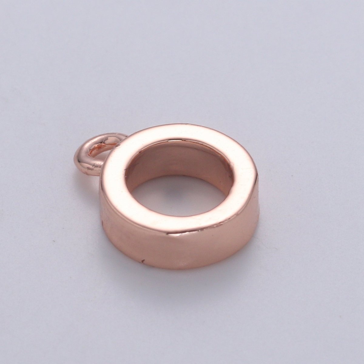 Gold Filled Minimalist Charm Pendant Bail Rondelle Drop Findings in Gold, Black, Rose Gold & Silver |  L295 - L298